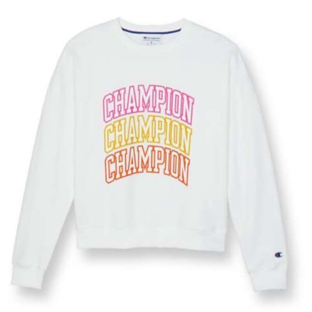 NWT Champion Sweatshirt White Graphic Size S